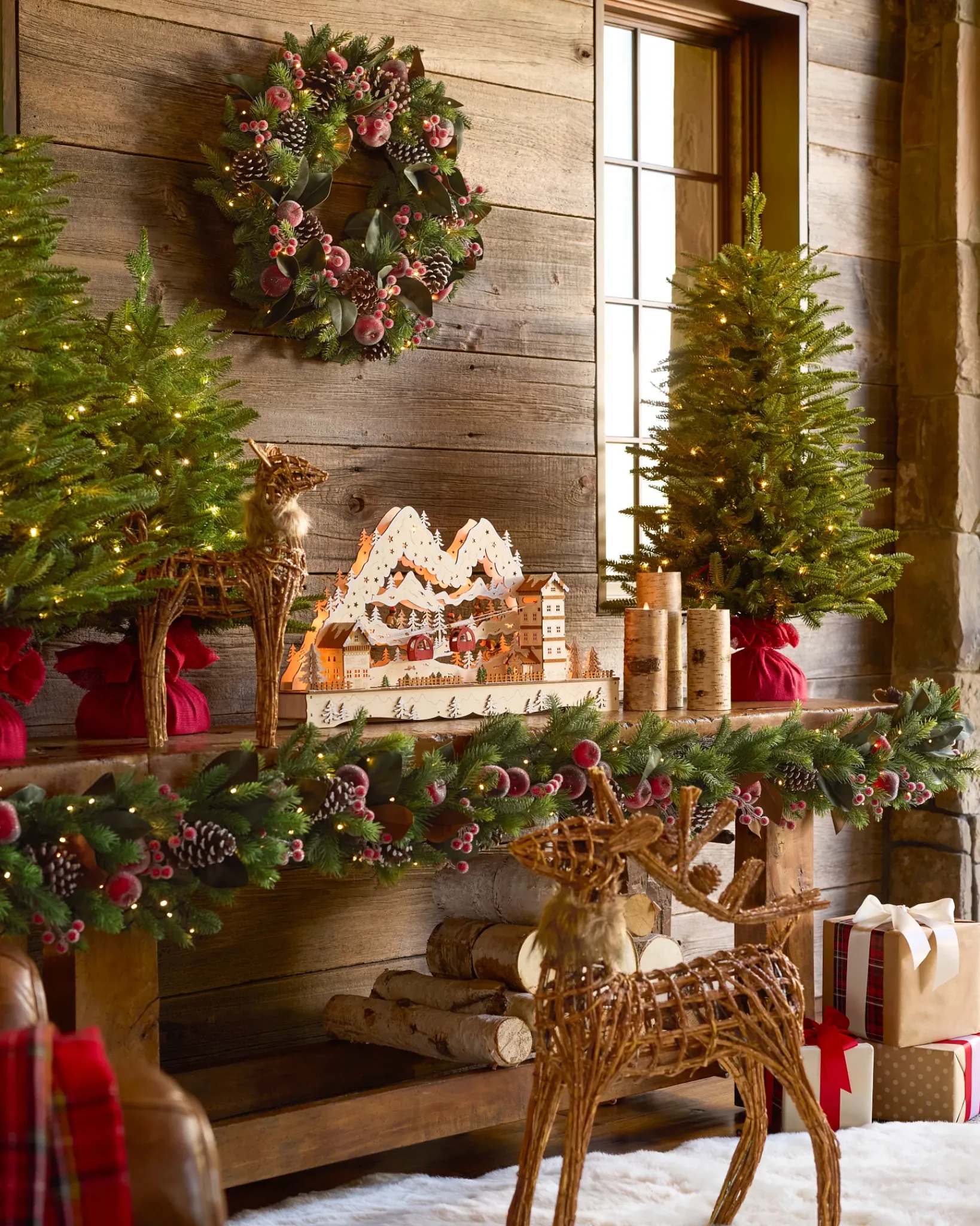 Clearance Lit Wooden Animated Scenes Decorative Accents