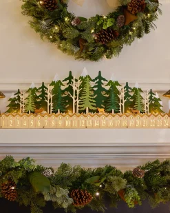 Sale Lit Wooden Christmas Advent Calendars Decorative Accents|Gifts For Christmas