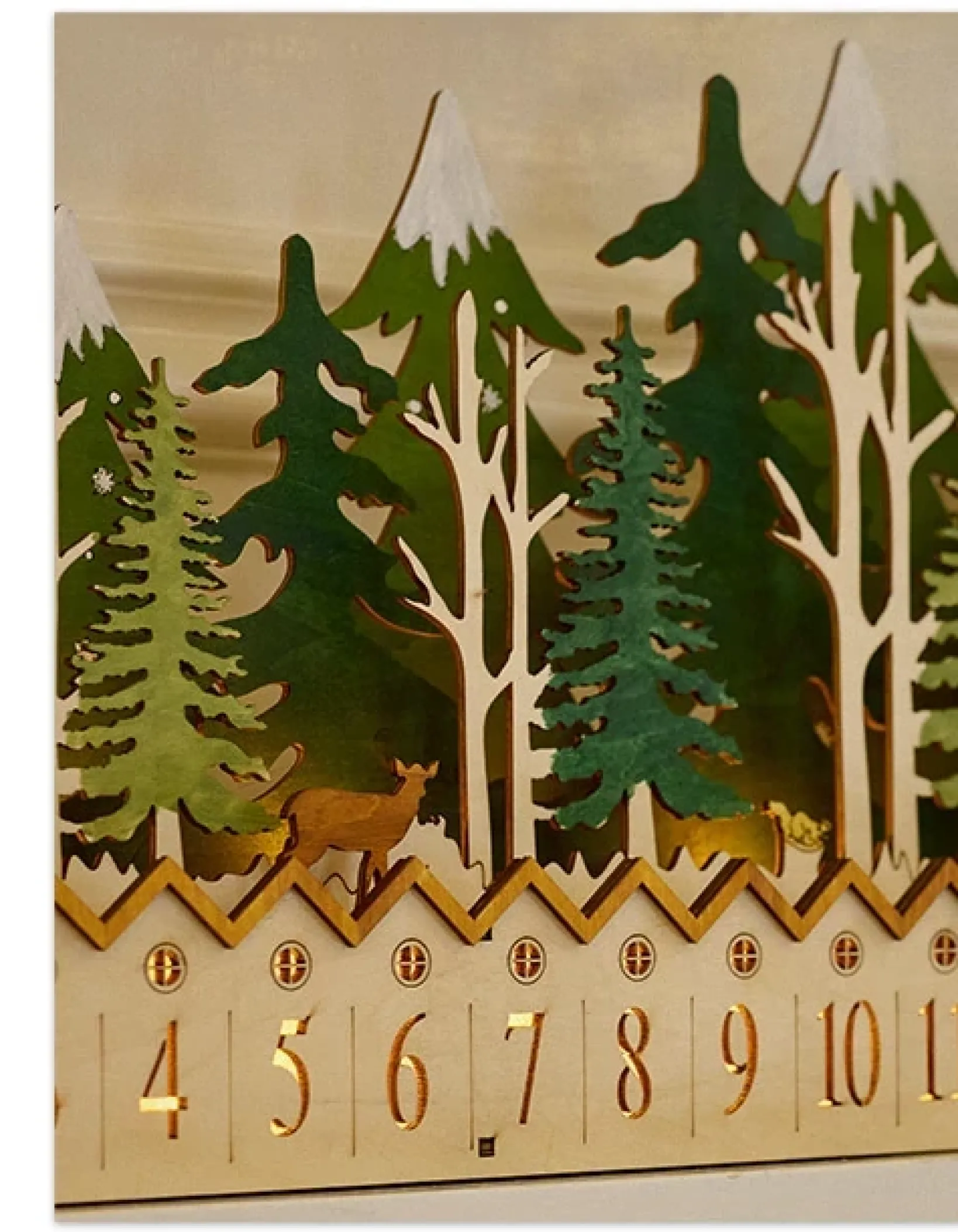 Sale Lit Wooden Christmas Advent Calendars Decorative Accents|Gifts For Christmas