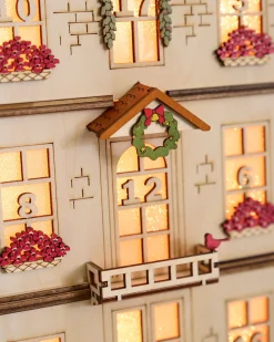 Sale Lit Wooden Christmas Advent Calendars Decorative Accents|Gifts For Christmas