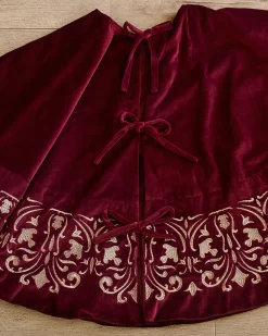 Luxe Embroidered Velvet Tree Skirts Personalized Christmas Décor
