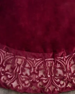 Luxe Embroidered Velvet Tree Skirts Personalized Christmas Décor