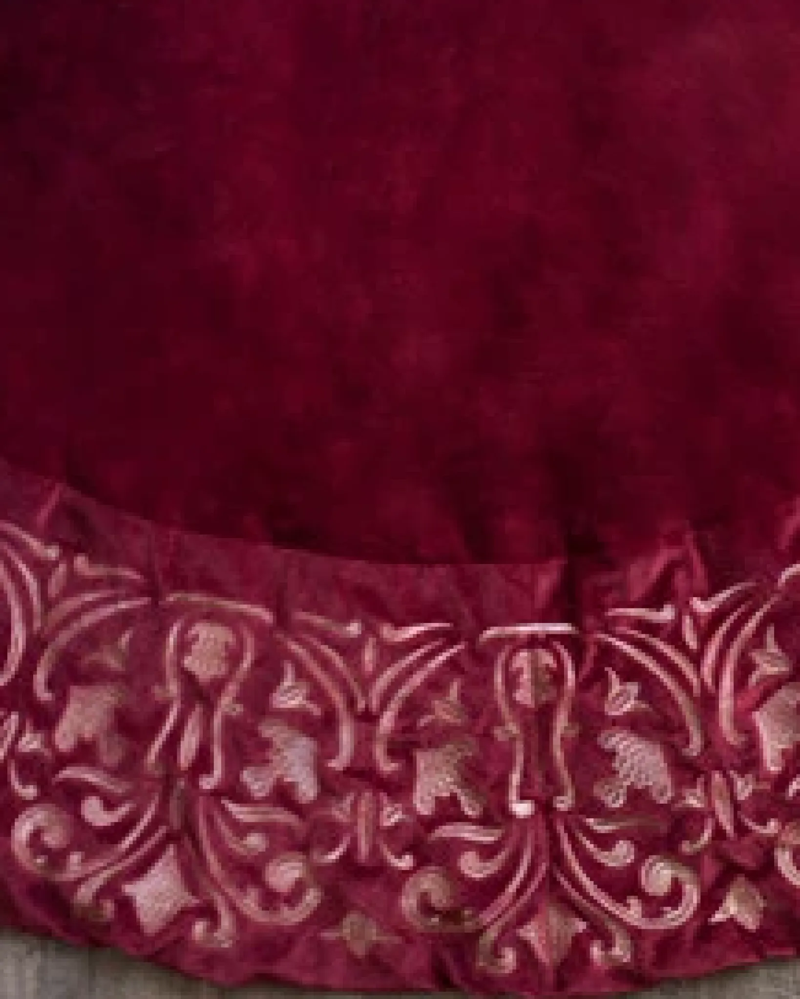 Luxe Embroidered Velvet Tree Skirts Personalized Christmas Décor