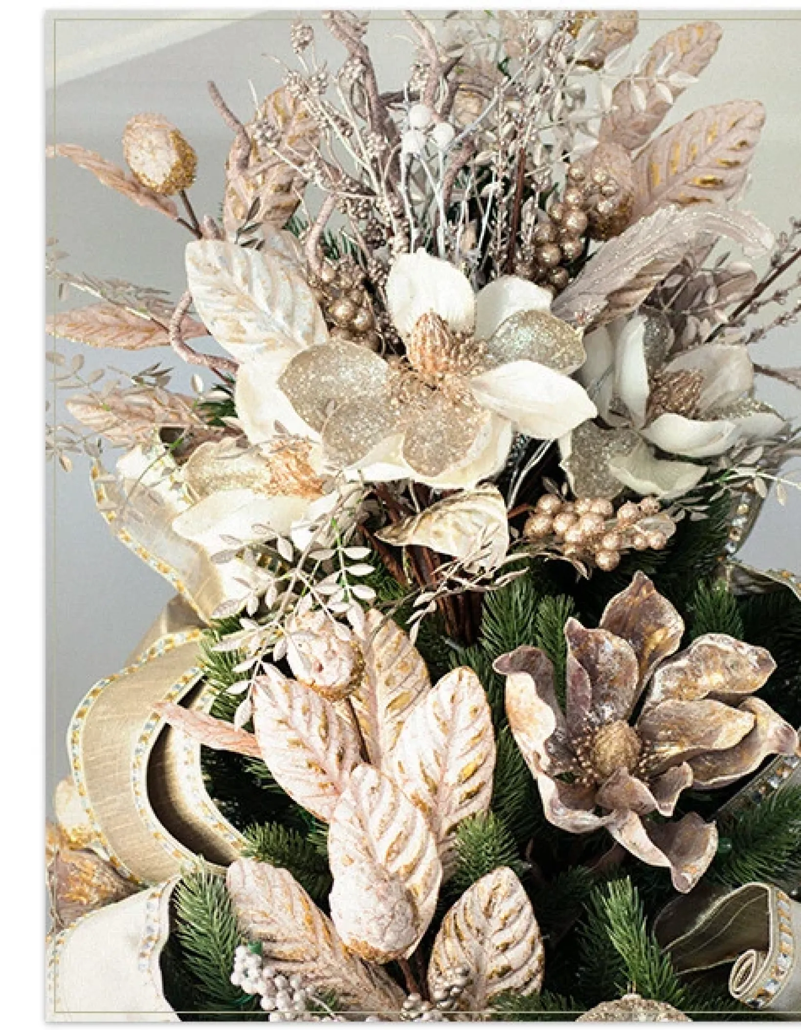 Sale Magnolia Bouquet Christmas Tree Topper Toppers