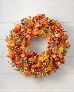 Best Maple Leaf & Japanese Lantern Foliage Wreaths