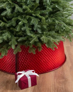 New Merry Metallic Quilted Christmas Tree Collars Skirts & Collars
