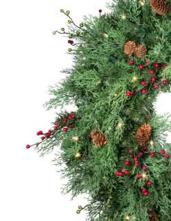 Clearance Outdoor Beacon Hill Cypress Artificial Christmas Topiaries Outdoor Safe