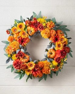 Outlet Outdoor Dahlia Festival Foliage Wreaths|Outdoor Safe