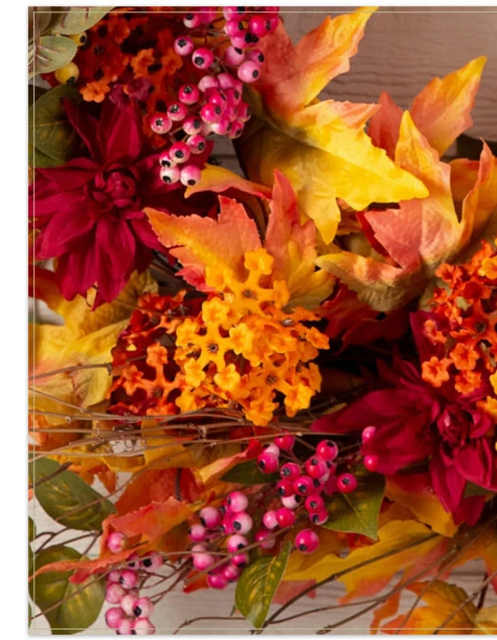 Sale Outdoor Harvest Bloom Foliage Wreaths|Outdoor Safe