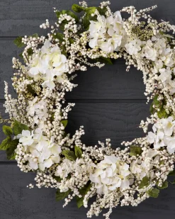 Discount Outdoor Hydrangea Berry Foliage Wreaths