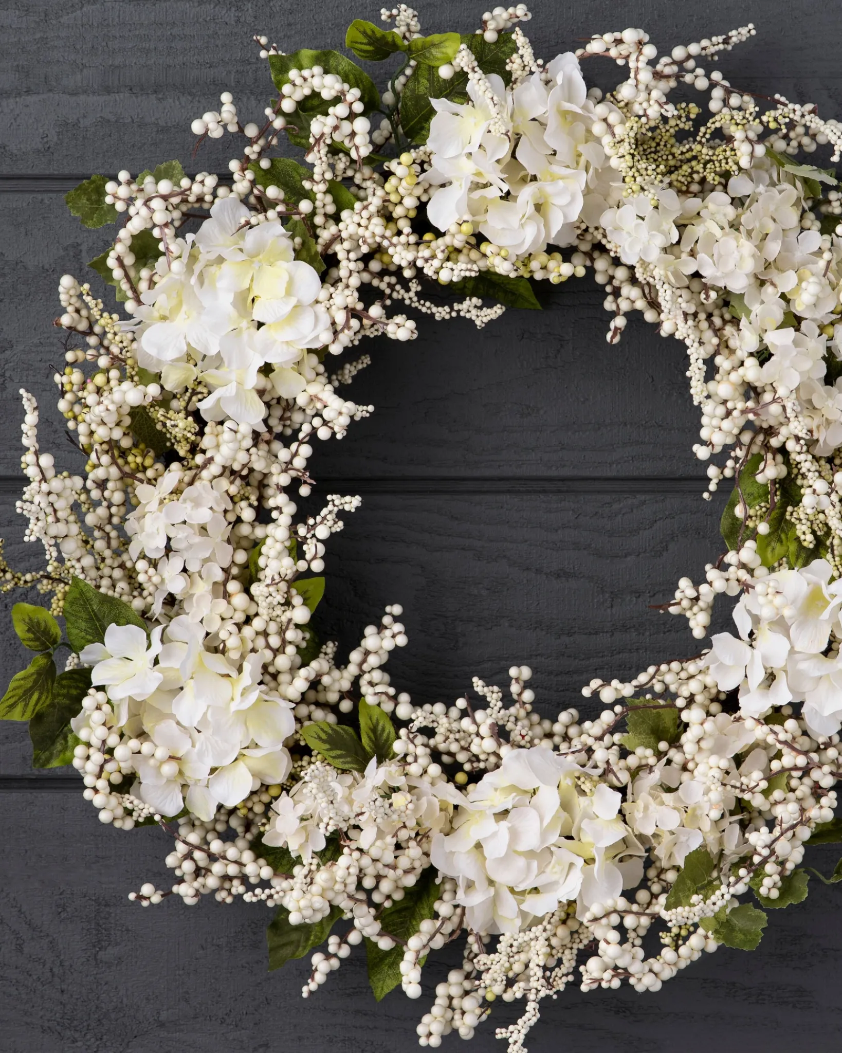 Discount Outdoor Hydrangea Berry Foliage Wreaths