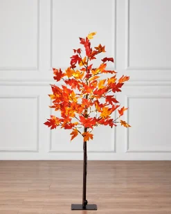 Outlet Outdoor LED Lit Autumn Maple Trees Decorative Accents|Outdoor Safe