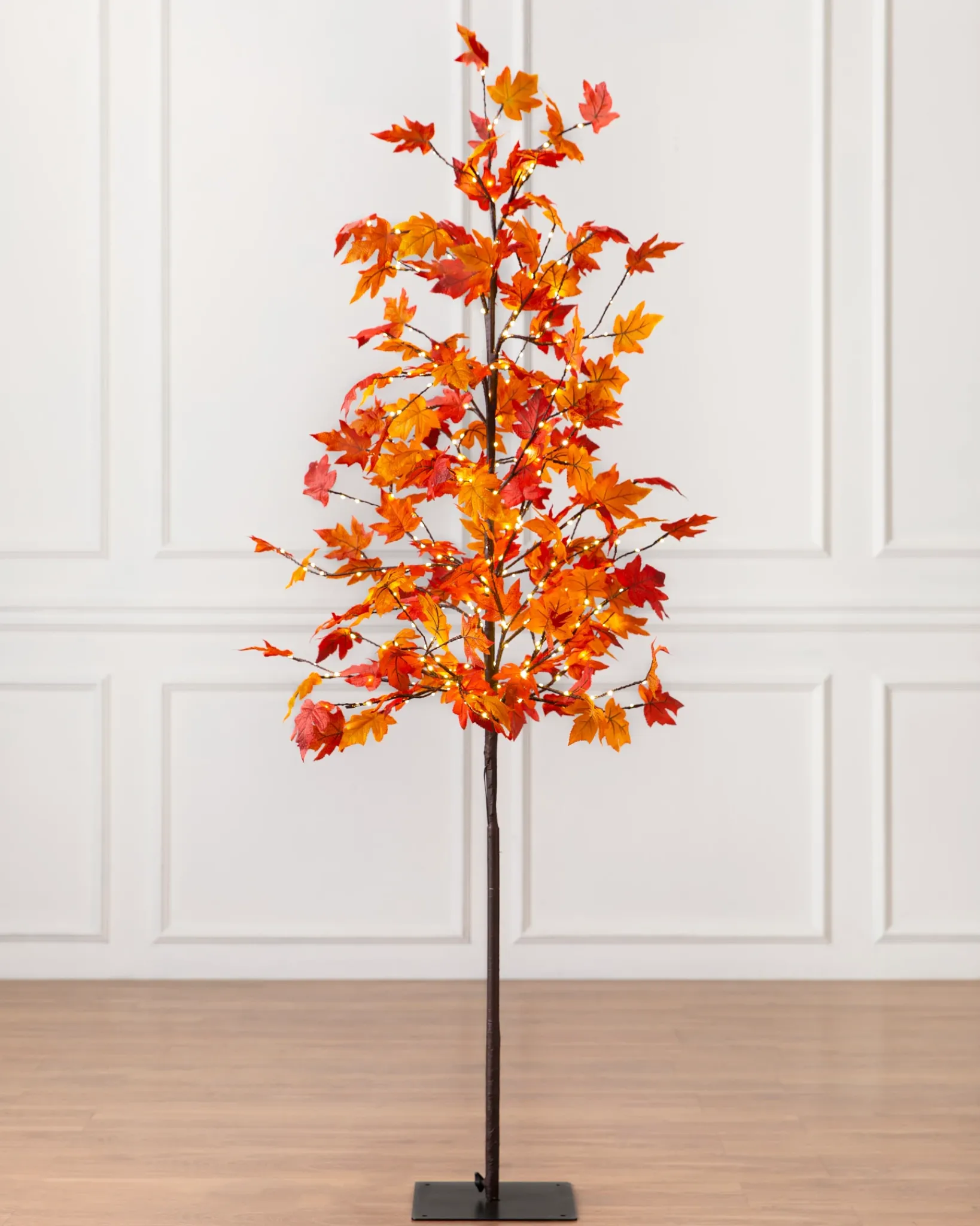 Outlet Outdoor LED Lit Autumn Maple Trees Decorative Accents|Outdoor Safe