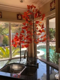Outlet Outdoor LED Lit Autumn Maple Trees Decorative Accents|Outdoor Safe