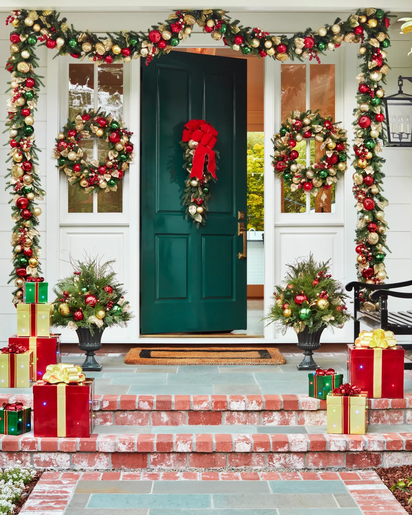Online Outdoor Lit Stackable Christmas Gifts Yard Decorations