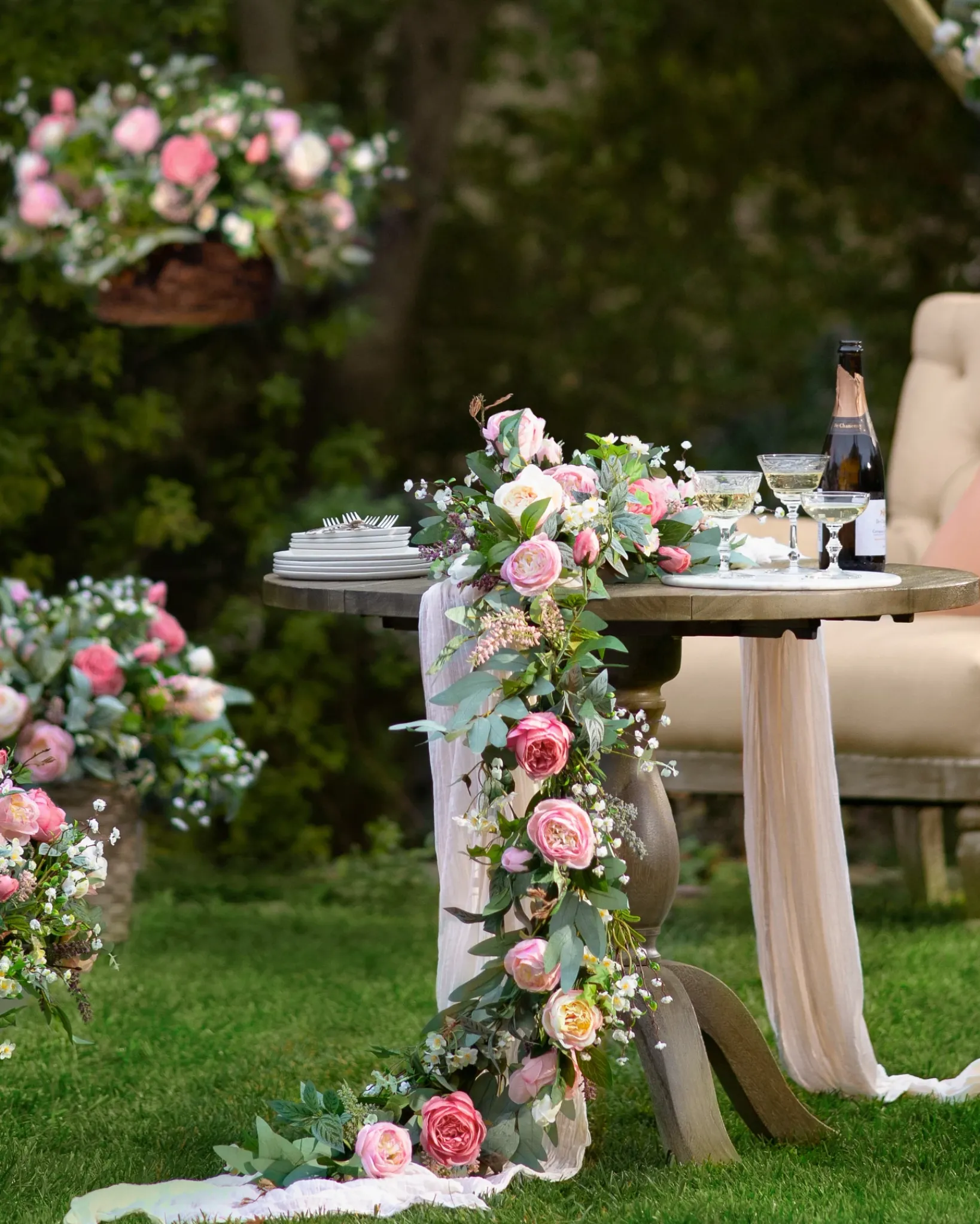 Hot Outdoor Provence Rose Foliage Wreaths|Garlands