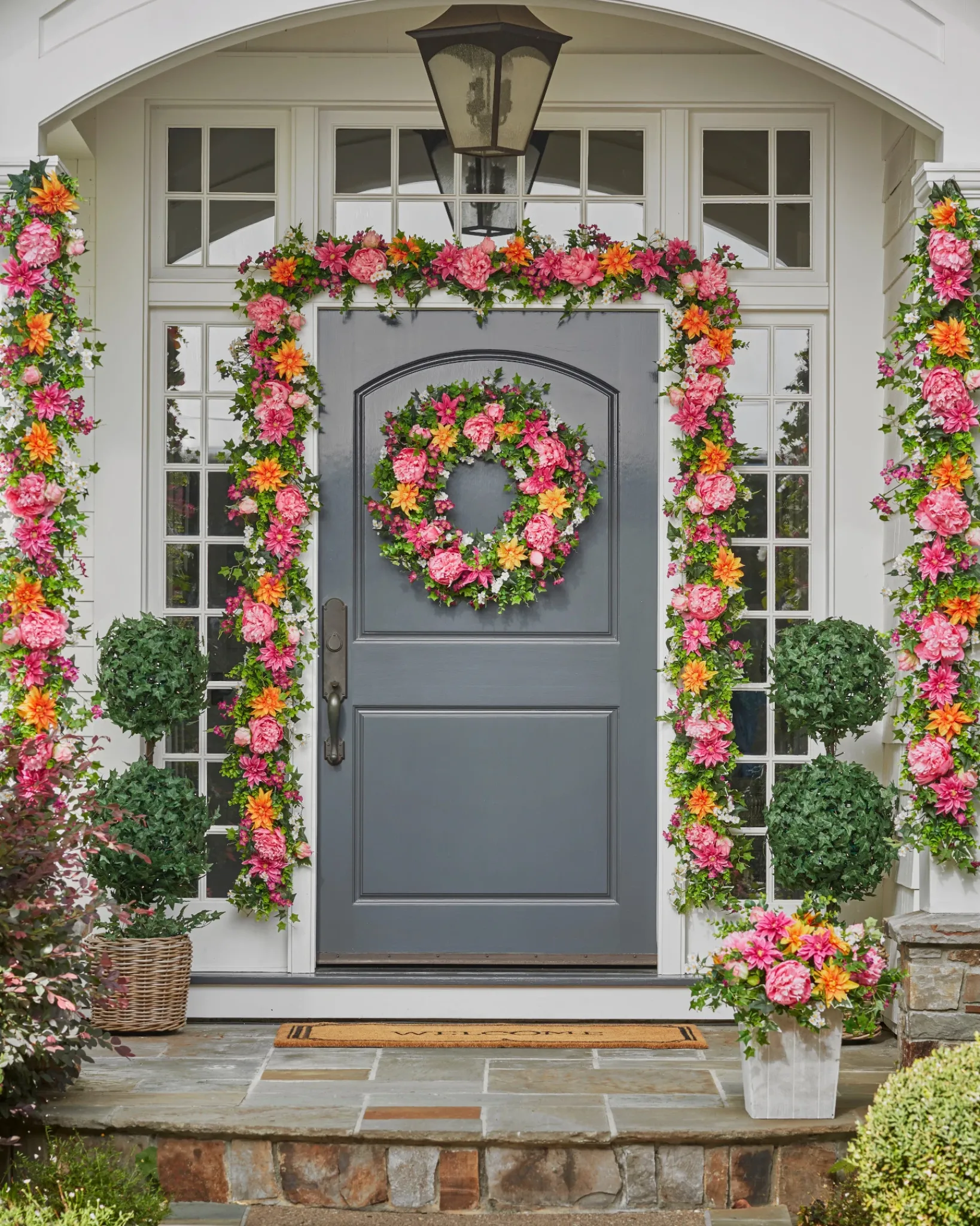 New Outdoor Radiant Peony Foliage Wreaths|Garlands