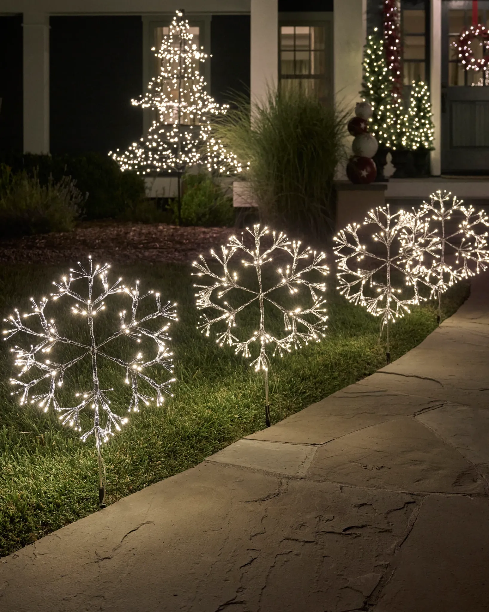 Sale Outdoor Snowflake Pathway Lights Yard Decorations|Outdoor Lights