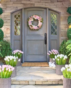 New Outdoor Tulip Garden Foliage Flower Arrangements|Topiaries & Potted Flowers