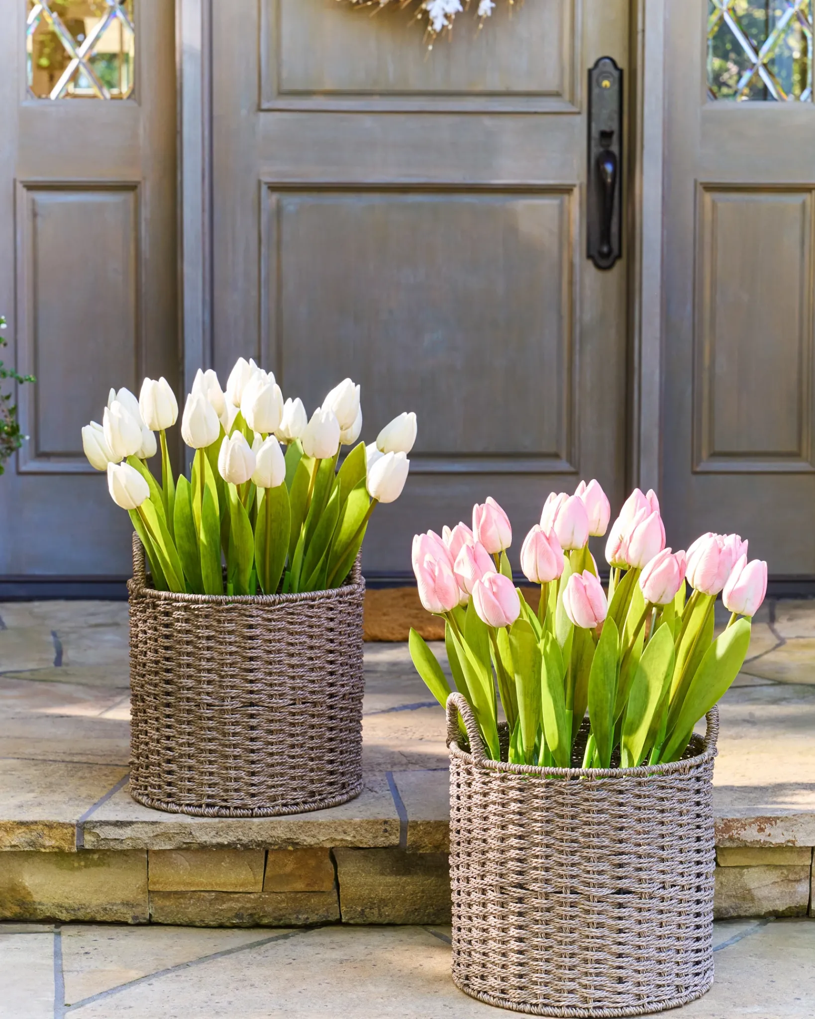 New Outdoor Tulip Garden Foliage Flower Arrangements|Topiaries & Potted Flowers