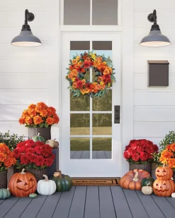 Clearance Outdoor Vibrant Dahlias Foliage Topiaries & Potted Flowers|Topiaries & Potted Flowers