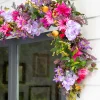 Hot Outdoor Vibrant Summer Bloom Foliage Wreaths|Garlands