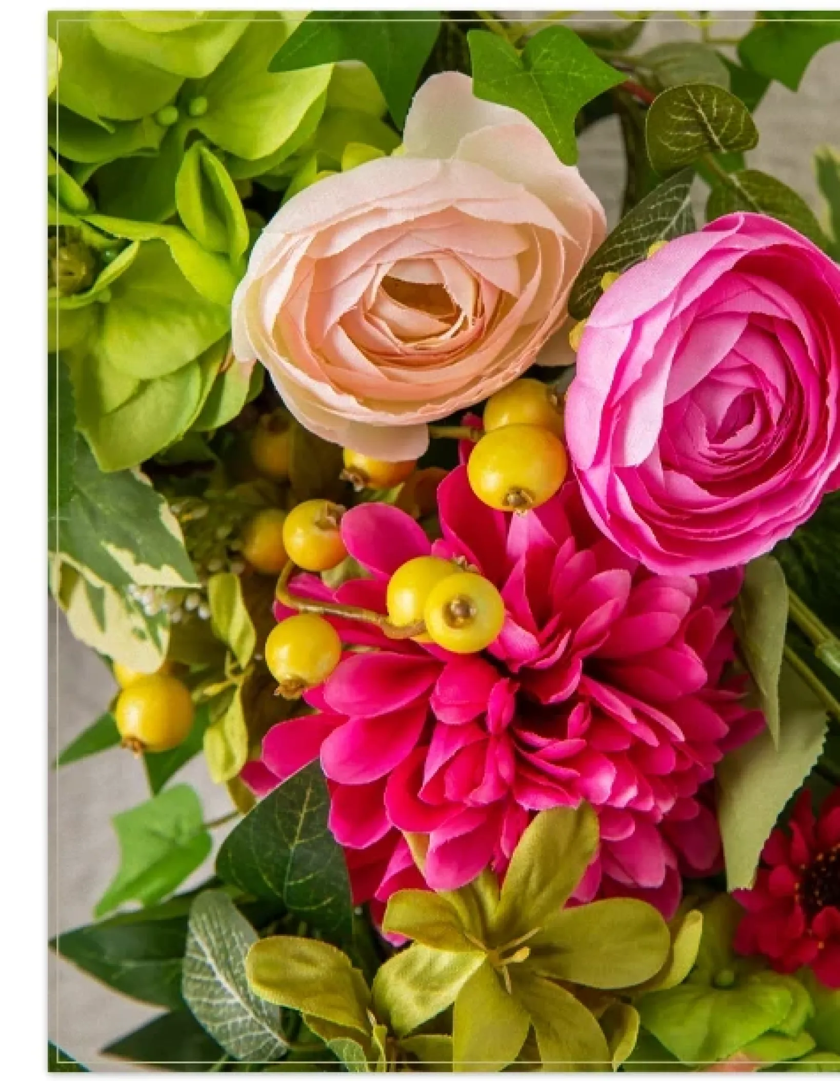 Clearance Outdoor Vivid Blooms Foliage Wreaths|Swags & Hanging Baskets