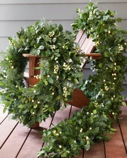 Outdoor White Berry Cypress Foliage 18 - 24 Inch|Pre-Lit