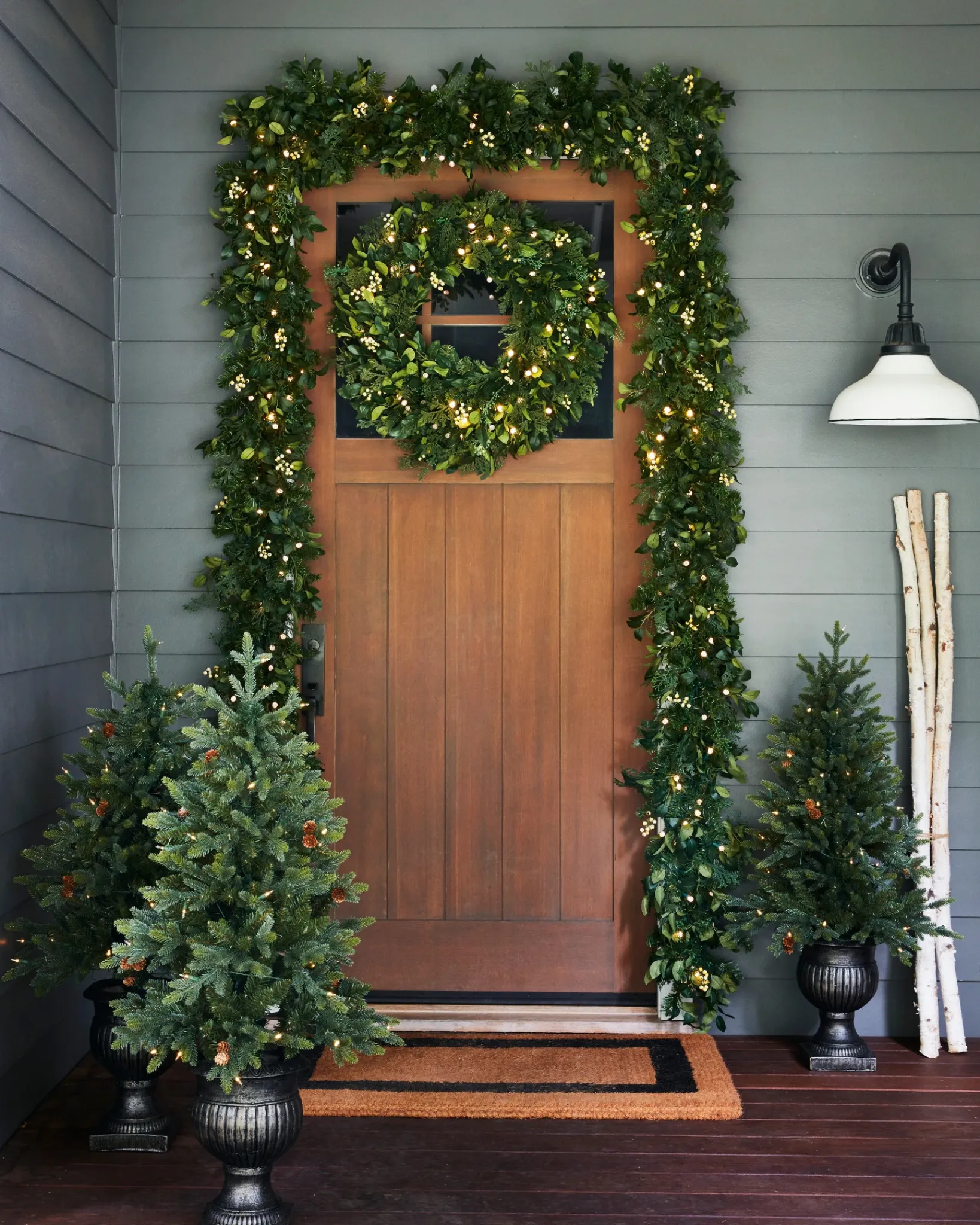 Outdoor White Berry Cypress Foliage 18 - 24 Inch|Pre-Lit