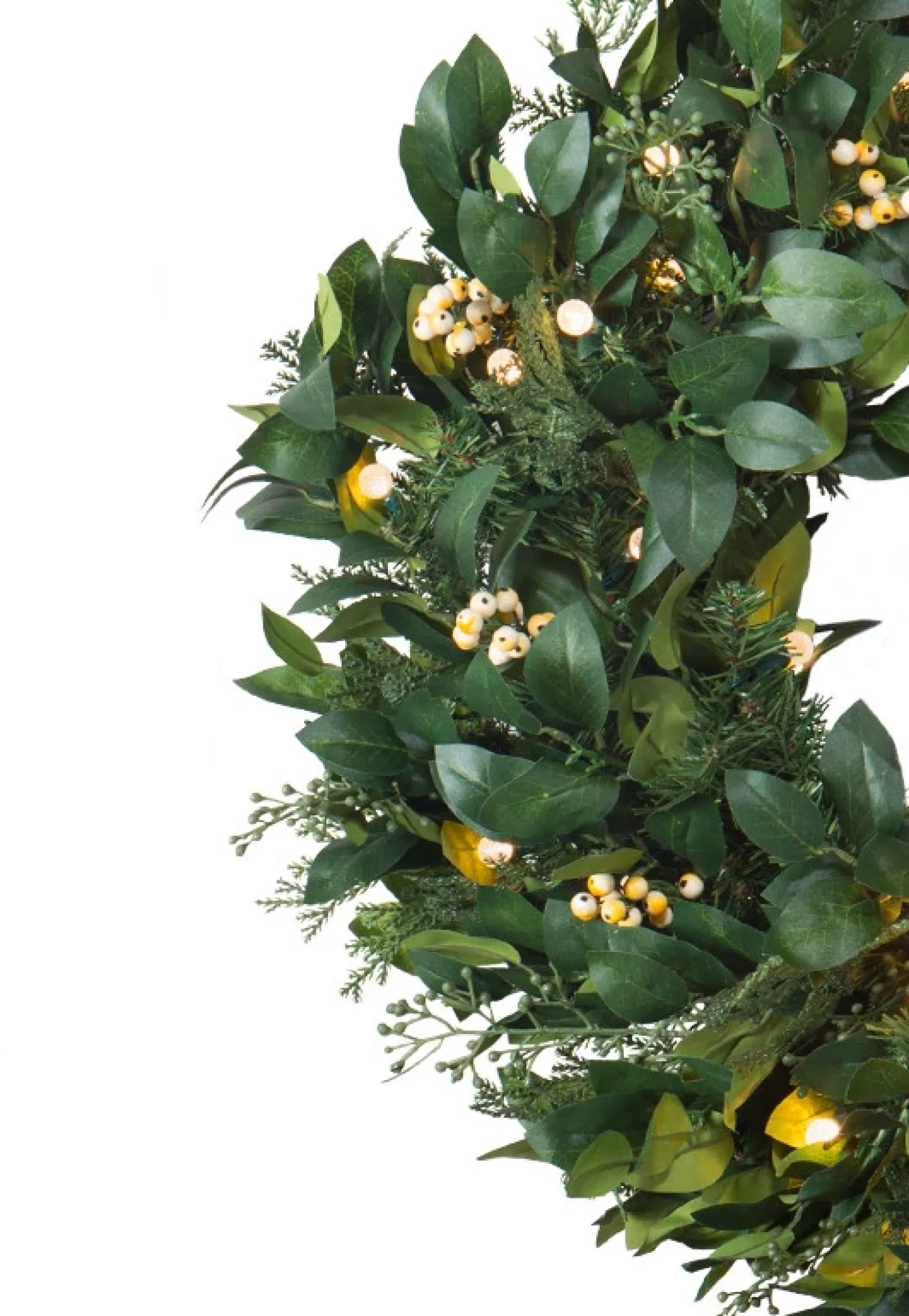 Outdoor White Berry Cypress Foliage 18 - 24 Inch|Pre-Lit