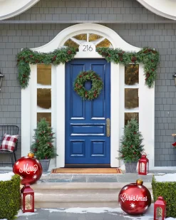 New Outdoor Winter Evergreen Foliage 18 - 24 Inch|Pre-Lit