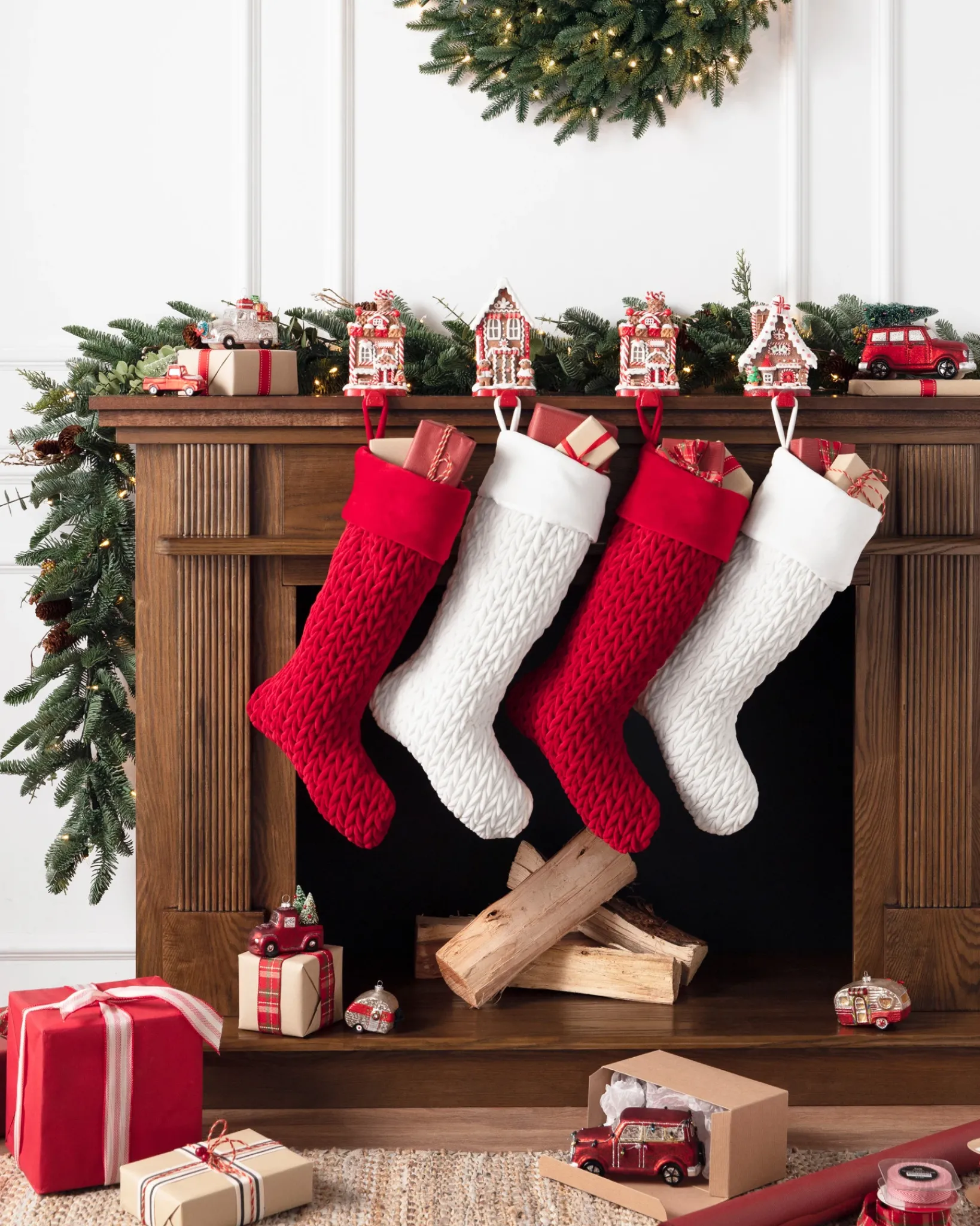 Discount Plush Braid Stockings Stockings & Holders|Personalized Christmas Décor