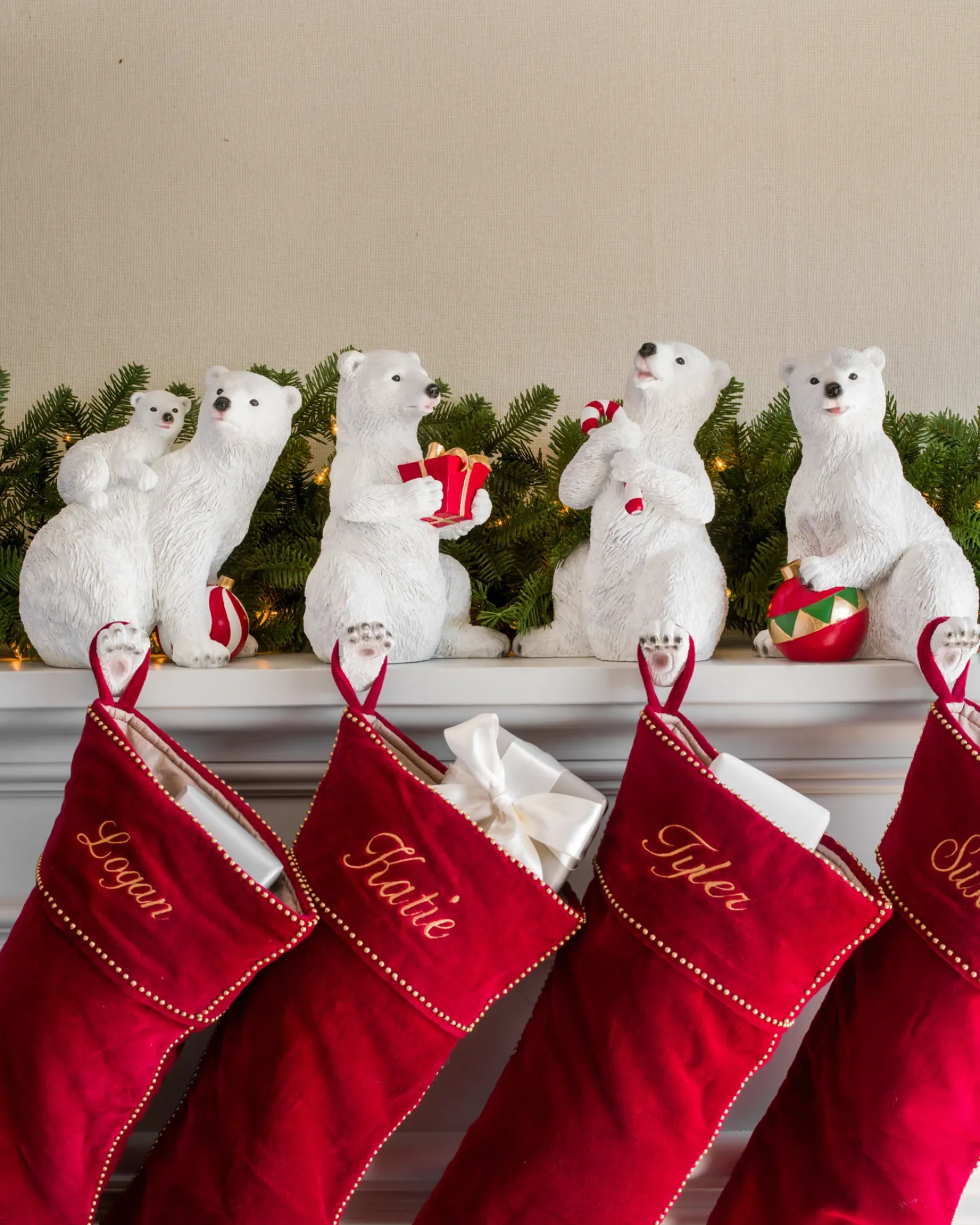 New Polar Bear Family Christmas Stocking Holders Stockings & Holders