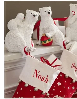 New Polar Bear Family Christmas Stocking Holders Stockings & Holders