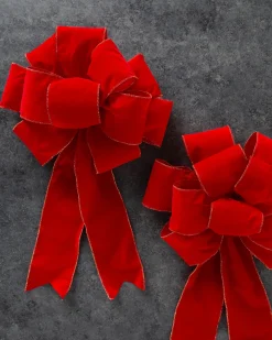 Discount Pre-Tied Christmas Tree Ribbon Bow Sets Ribbons