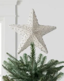 Hot Radiant Star Beaded Christmas Tree Topper Toppers