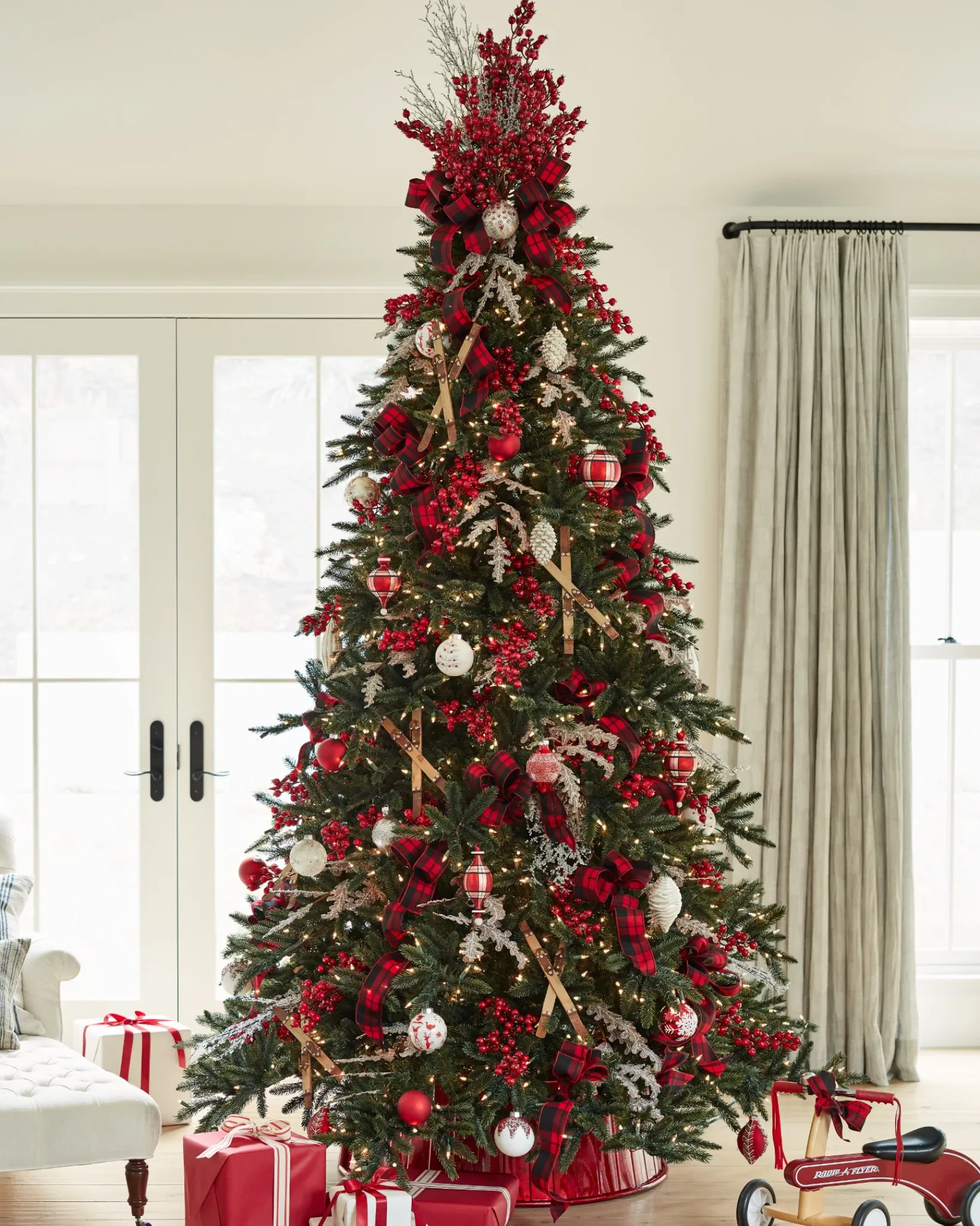 Clearance Red Christmas Tree Collars Skirts & Collars