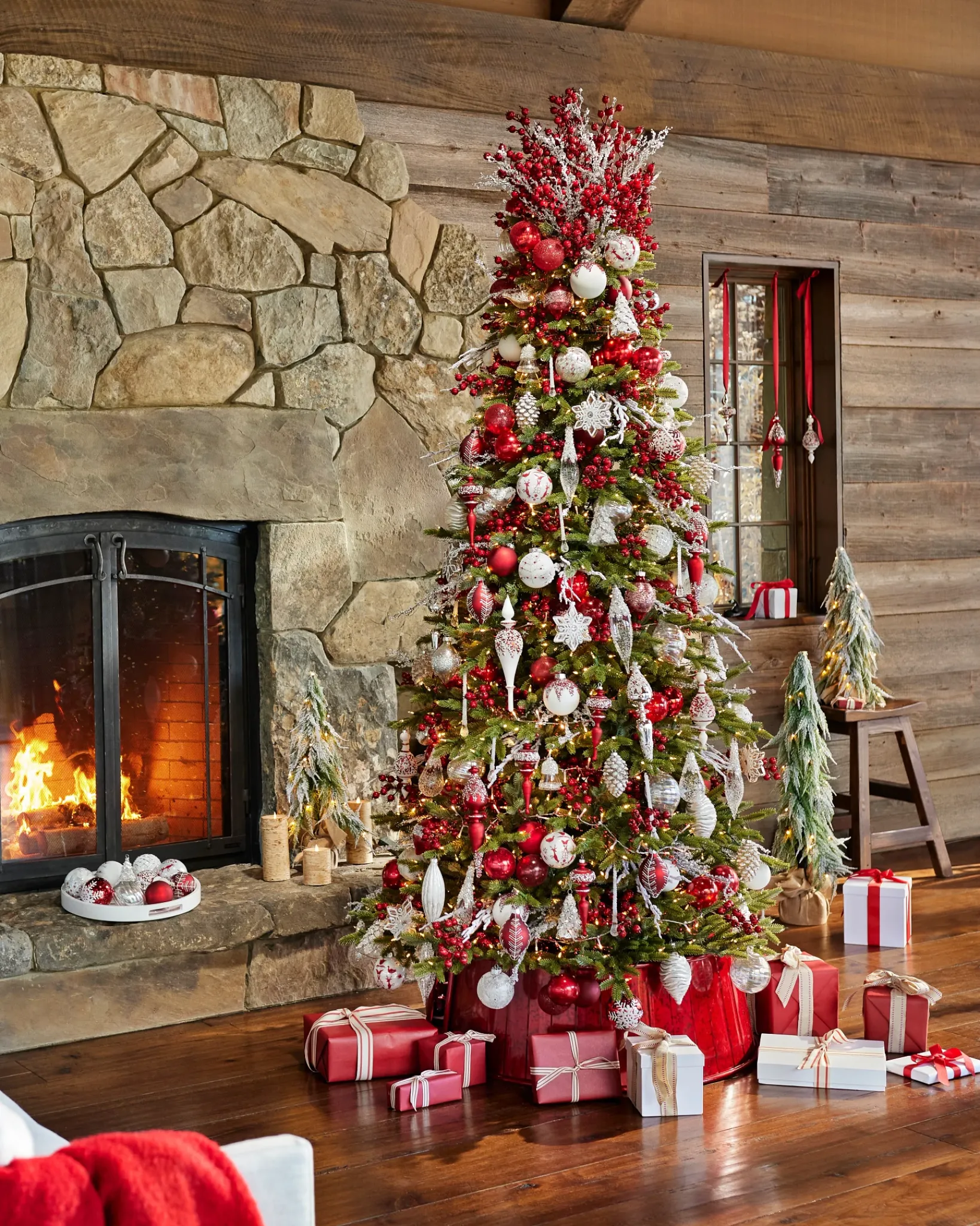 Clearance Red Christmas Tree Collars Skirts & Collars