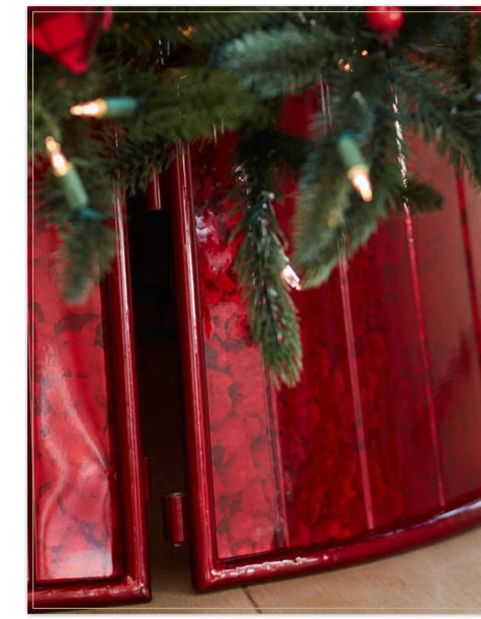 Clearance Red Christmas Tree Collars Skirts & Collars