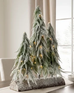 Clearance Snowfall Downswept Tabletop Trees Tabletop & Accent Trees