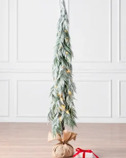 Hot Snowfall Downswept Trees Tabletop & Accent Trees