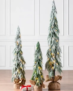 Hot Snowfall Downswept Trees Tabletop & Accent Trees