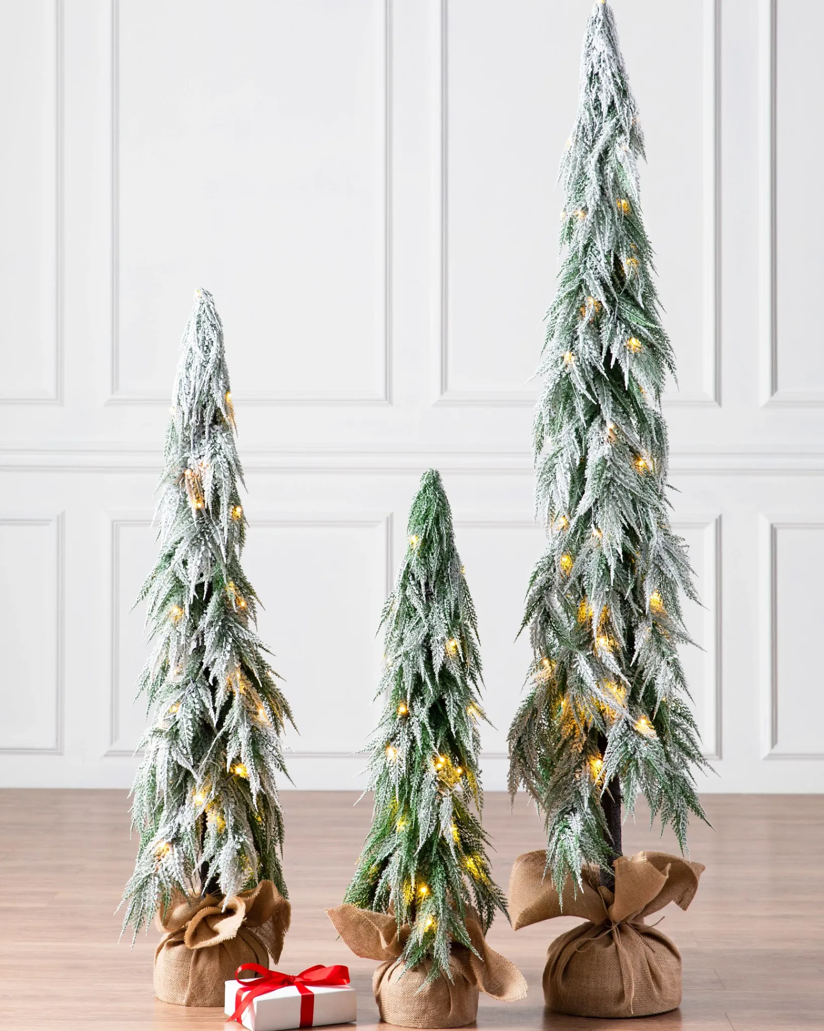 Hot Snowfall Downswept Trees Tabletop & Accent Trees