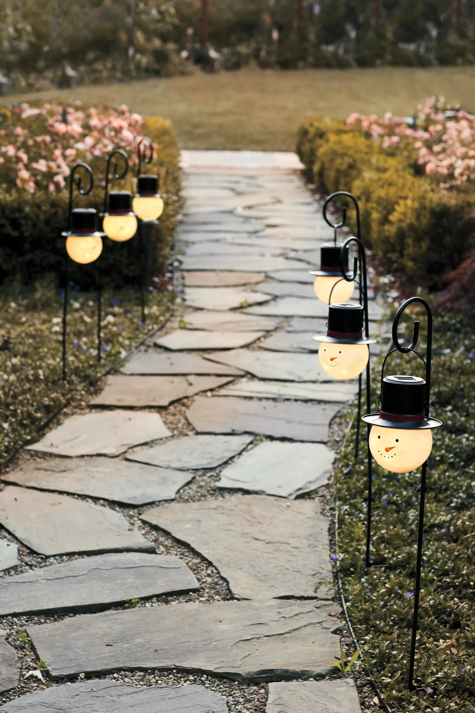 Clearance Snowman Solar-Powered Pathway Light Sets Yard Decorations|Outdoor Lights