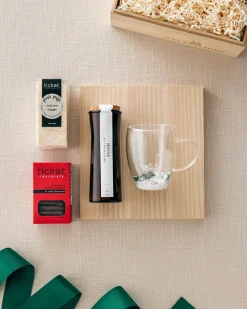 Sale Snowy Cocoa Gift Box Platters & Drinkware|Holiday Gourmet Gifts