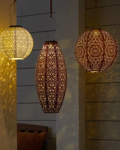 Hot Solar Mosaic Garden Lantern Set Decorative Accents|Outdoor Safe