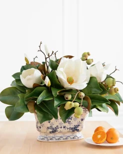 Hot Spring Magnolia Foliage Flower Arrangements|Topiaries & Potted Flowers
