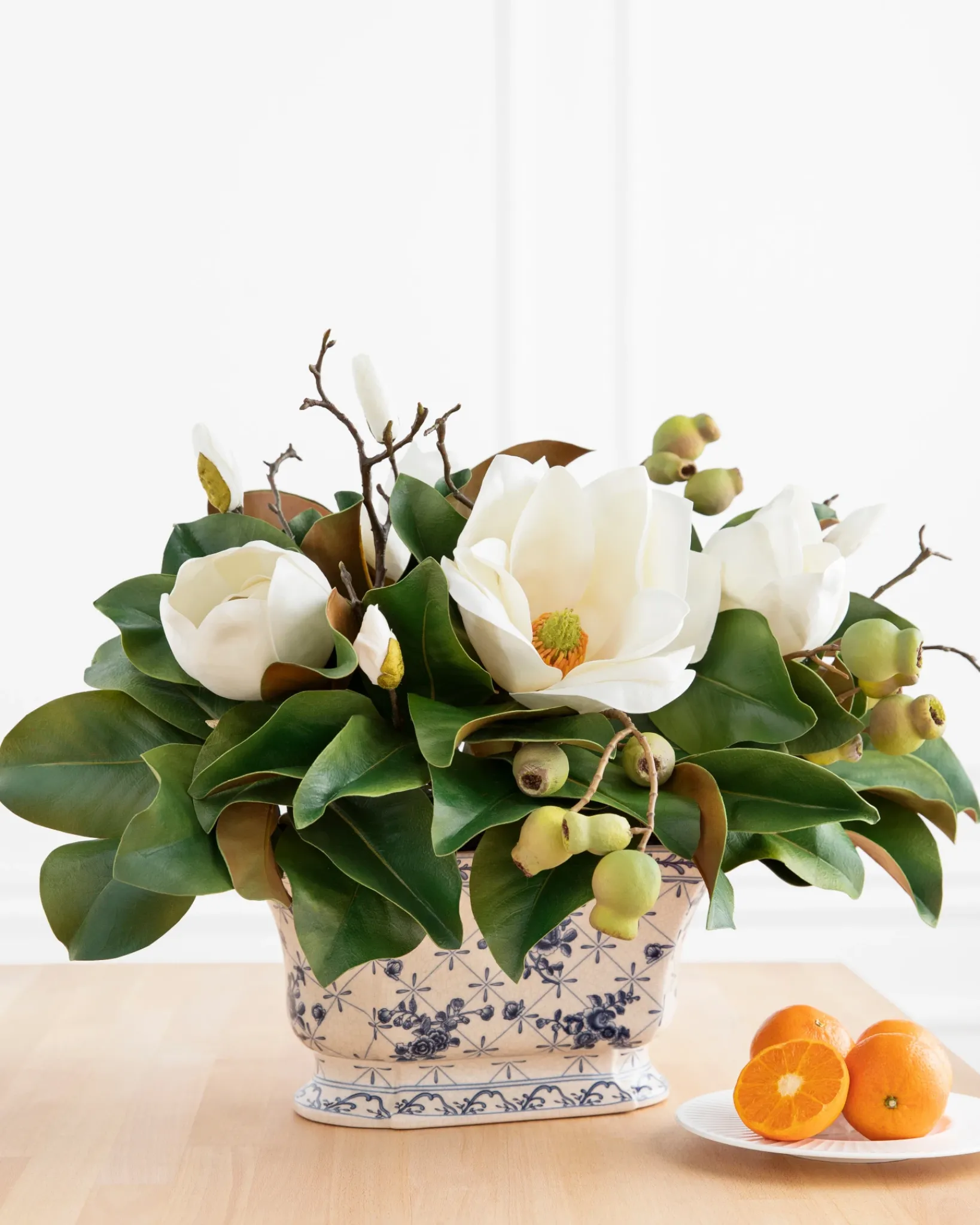 Hot Spring Magnolia Foliage Flower Arrangements|Topiaries & Potted Flowers