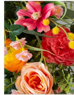 Hot Sunrise Blooms Foliage Wreaths|Garlands