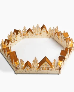 New Wooden Village Christmas Tree Collar Skirts & Collars
